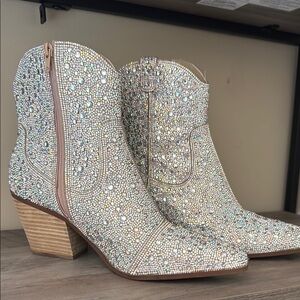 Women's Glittering Ankle Boots